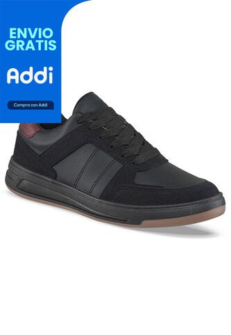 Tenis Urbanos Rolon Negro Para Hombre Croydon Croydon