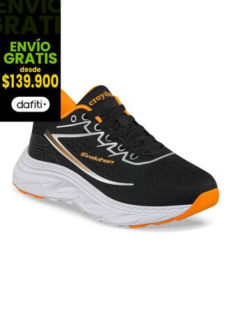 Tenis Running Yuluk Negro Croydon Para Niño Croydon