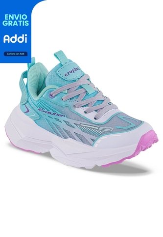 Tenis Running Mupira Azul-Lila Croydon Para Niña Croydon