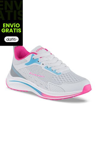Tenis Running Tixmar Blanco-Fucsia Para Niña Croydon Croydon