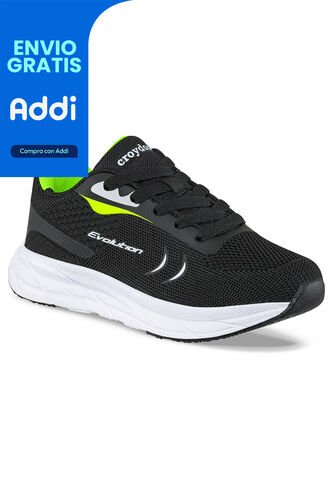 Tenis Running Jofrix Negro Para Niño Croydon Croydon