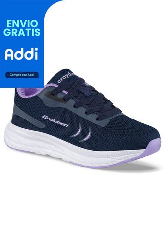 Tenis Running Glinor Azul Osc Para Niña Croydon Croydon
