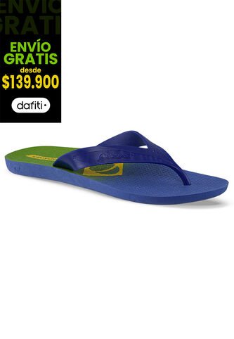 Sandalias Playeras Brasil Azul Croydon Para Hombre Croydon