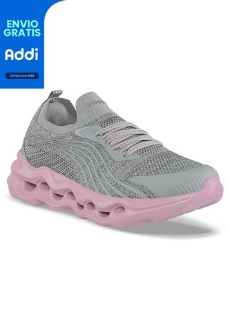 Tenis Para Caminar Nami Gris Croydon Para Mujer Croydon