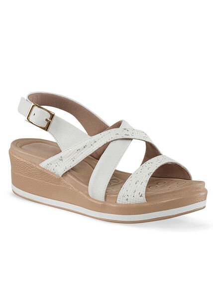 Sandalias Tacón Andrey Blanco Croydon Para Mujer