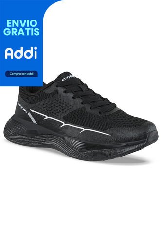 Tenis Running Sloky Negro Para Hombre Croydon Croydon