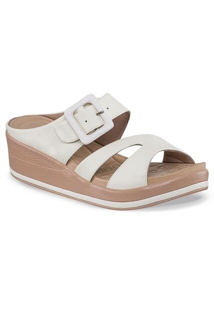 Sandalias Tacón Belkys Blanco Croydon Para Mujer