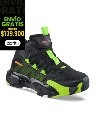 Tenis Running Derat Negro Croydon Para Niño Croydon