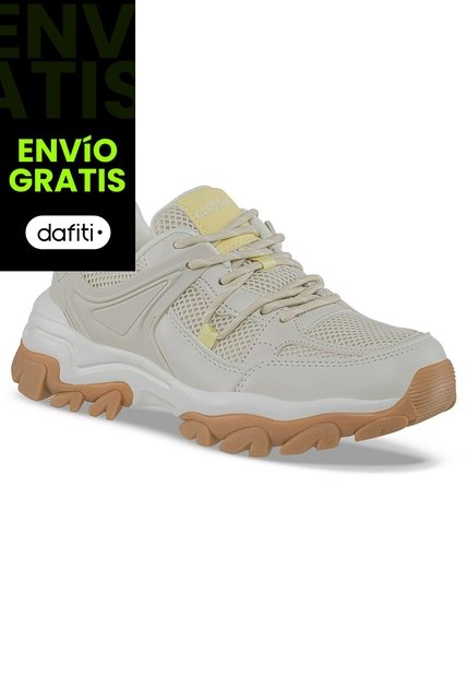 Tenis Urbanos Yniver Beige-Beige Croydon Para Mujer