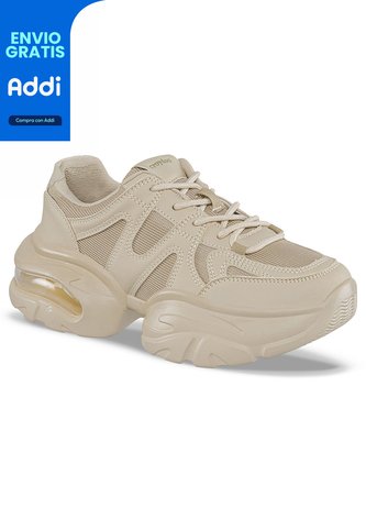 Tenis Urbanos Rini Beige Croydon Para Mujer Croydon