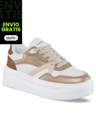 Tenis Urbanos Plitty Blanco-Café Para Mujer Croydon Croydon