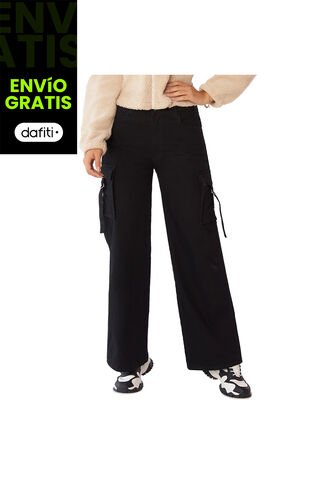 Pantalon Cargo Luppe Negro Para Mujer Croydon Croydon