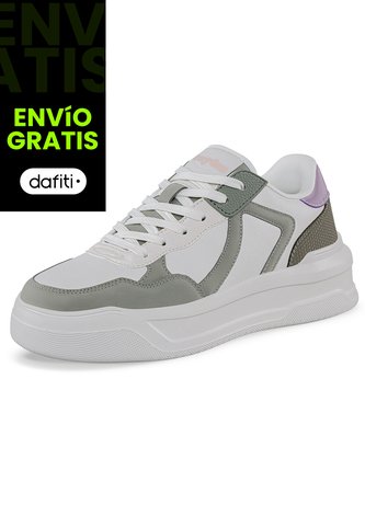 Tenis Casuales Danz Beige-Verde Croydon Para Mujer Croydon