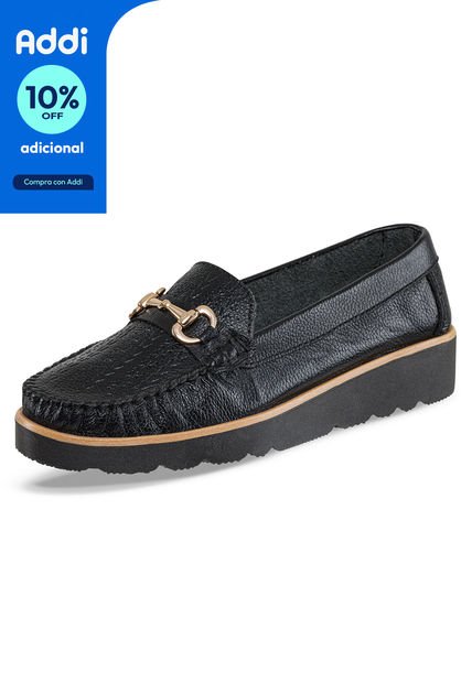 Mocasines Sheila Negro Para Mujer Croydon