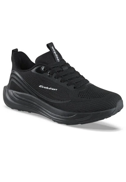 Tenis Running Peko Negro-Negro Croydon Para Mujer