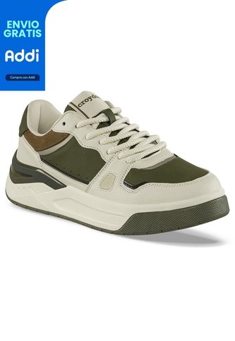 Tenis Urbanos Bavar Beige-Verde Croydon Para Hombre Croydon
