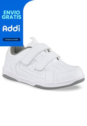 Tenis Colegio Leine V Blanco-Gris Para Niño Y Niña Croydon
