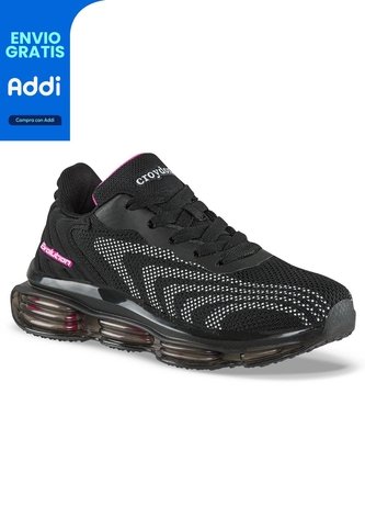 Tenis Running Ulorix Negro-Fucsia Croydon Para Niña Croydon