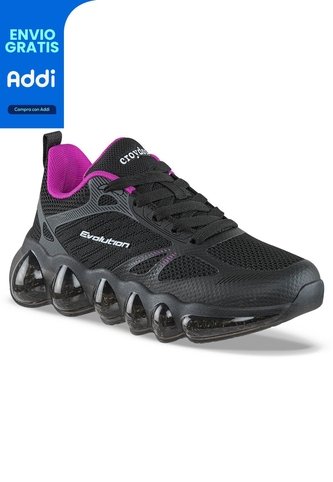 Tenis Running Sitalo Negro-Fucsia Croydon Para Niña Croydon