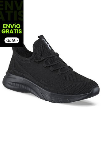 Tenis Running Pemax Negro-Negro Para Hombre Croydon Croydon