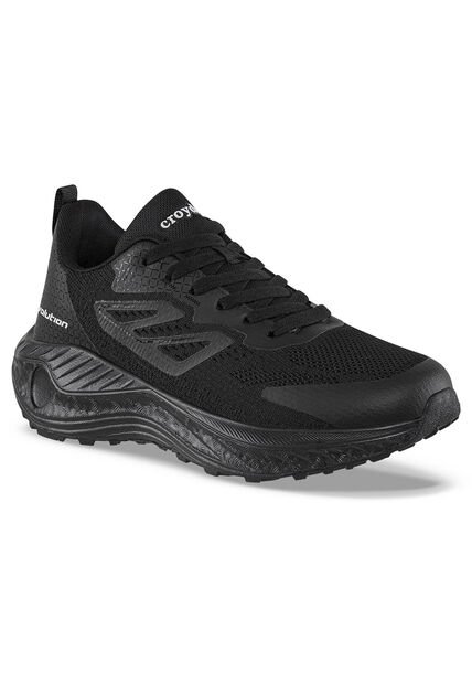 Tenis Running Oliban Negro-Negro Croydon Para Hombre