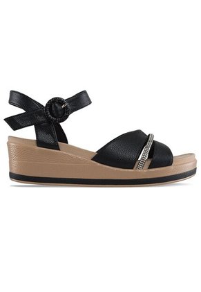 Sandalias Tacón Genoveva Negro Croydon Para Mujer