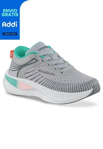 Tenis Running Xodili Gris Croydon Para Niña Croydon
