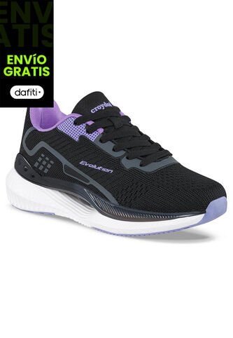 Tenis Running Plonk Negro Para Mujer Croydon Croydon