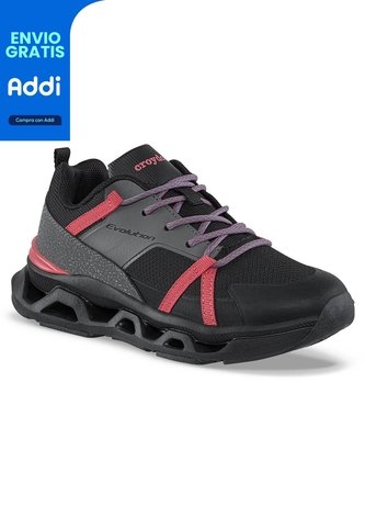 Tenis Running Manrol Negro-Negro Croydon Para Niña Croydon
