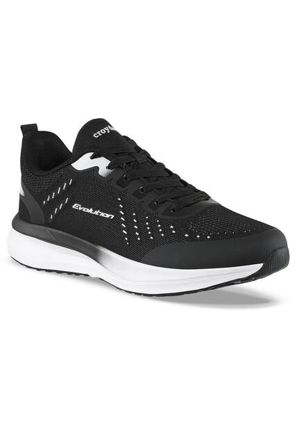 Tenis Running Deno Negro-Blanco Croydon Para Hombre