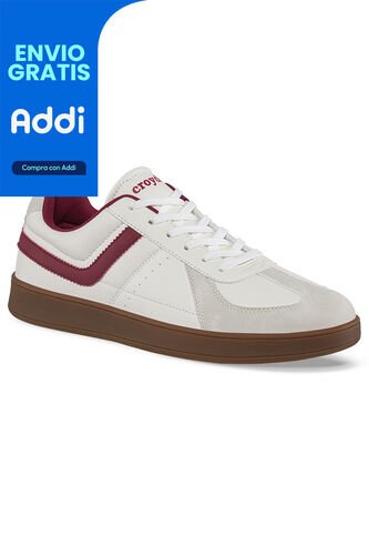 Tenis Pinal Blanco-Vino Para Hombre Croydon Croydon