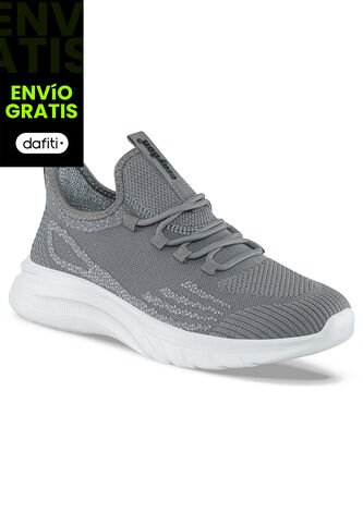 Tenis Running Pemax Gris-Blanco Para Hombre Croydon Croydon
