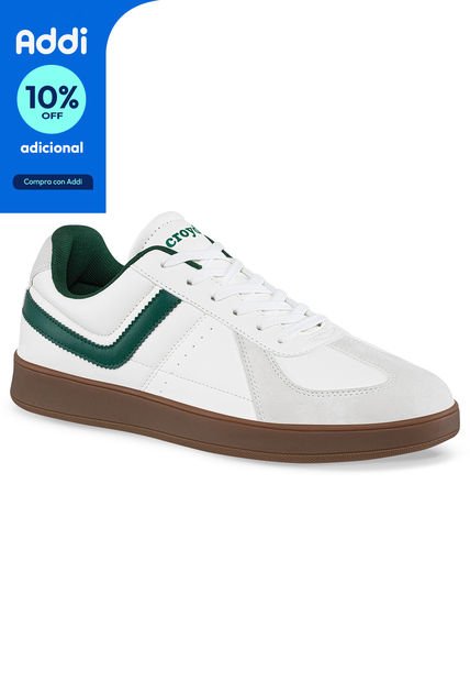 Tenis Pinal Blanco-Verde Para Hombre Croydon