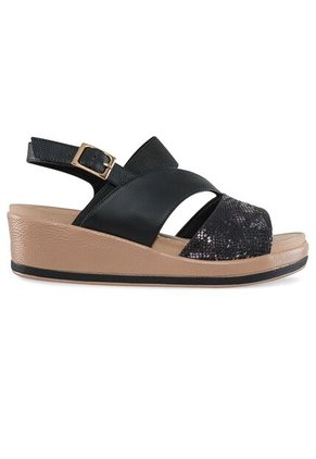 Sandalias Tacón Whitni Negro Croydon Para Mujer
