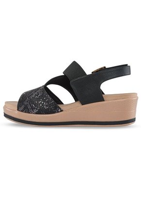 Sandalias Tacón Whitni Negro Croydon Para Mujer
