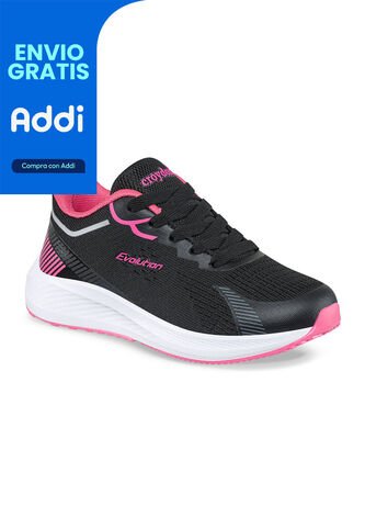 Tenis Running Tarol Negro Para Niña Croydon Croydon