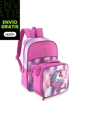 Morral + Lonchera Beauty Fucsia Croydon Para Niña Croydon