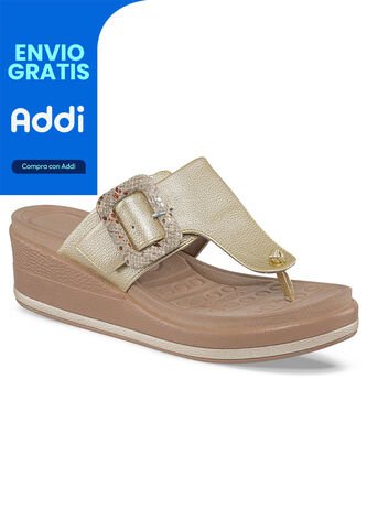 Sandalias Tacón Ivonne Oro Para Mujer Croydon Croydon