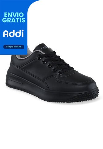 Tenis Colegio Shopir C Negro-Gris Para Niño Y Niña Croydon Croydon