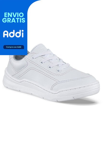 Tenis Colegio Roblo Blanco Para Niño Y Niña Croydon