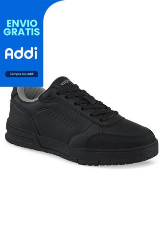 Tenis Colegio Krop Negro Para Niño Y Niña Croydon Croydon