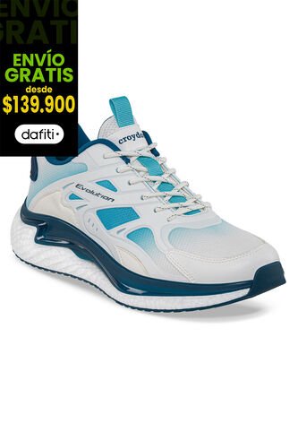 Tenis Running Mufos Blanco-Azul Croydon Para Hombre Croydon