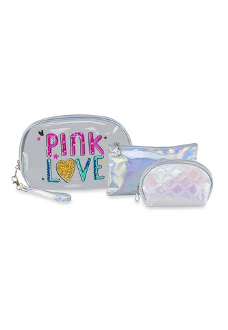 Cosmetiquera Lili 3 Pzas Plata Croydon Para Mujer Croydon