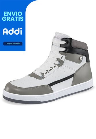 Tenis Saitama Blanco-Gris Para Hombre Croydon Croydon