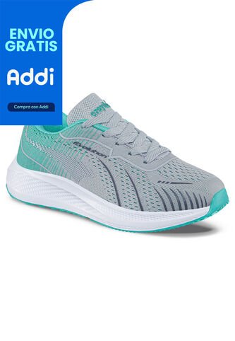Tenis Arilly Gris-Agua Para Niña Croydon Croydon