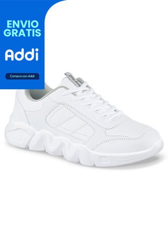 Tenis Colegio Delor Blanco Para Niño Y Niña Croydon Croydon