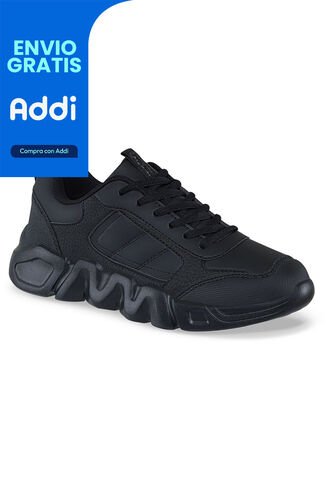 Tenis Colegio Delor Negro Para Niño Y Niña Croydon Croydon