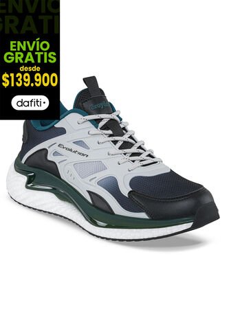Tenis Running Mufos Blanco-Negro Croydon Para Hombre Croydon