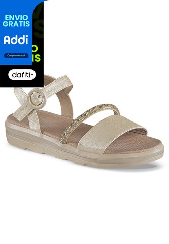 Sandalias Tacón Inna Oro Croydon Para Mujer Croydon