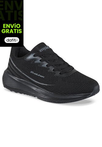 Tenis Running Lipus Negro-Gris Para Mujer Croydon Croydon